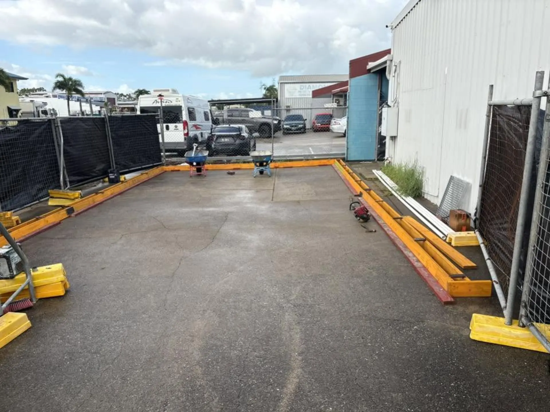 Commercial concrete car park and slab construction in Mackay