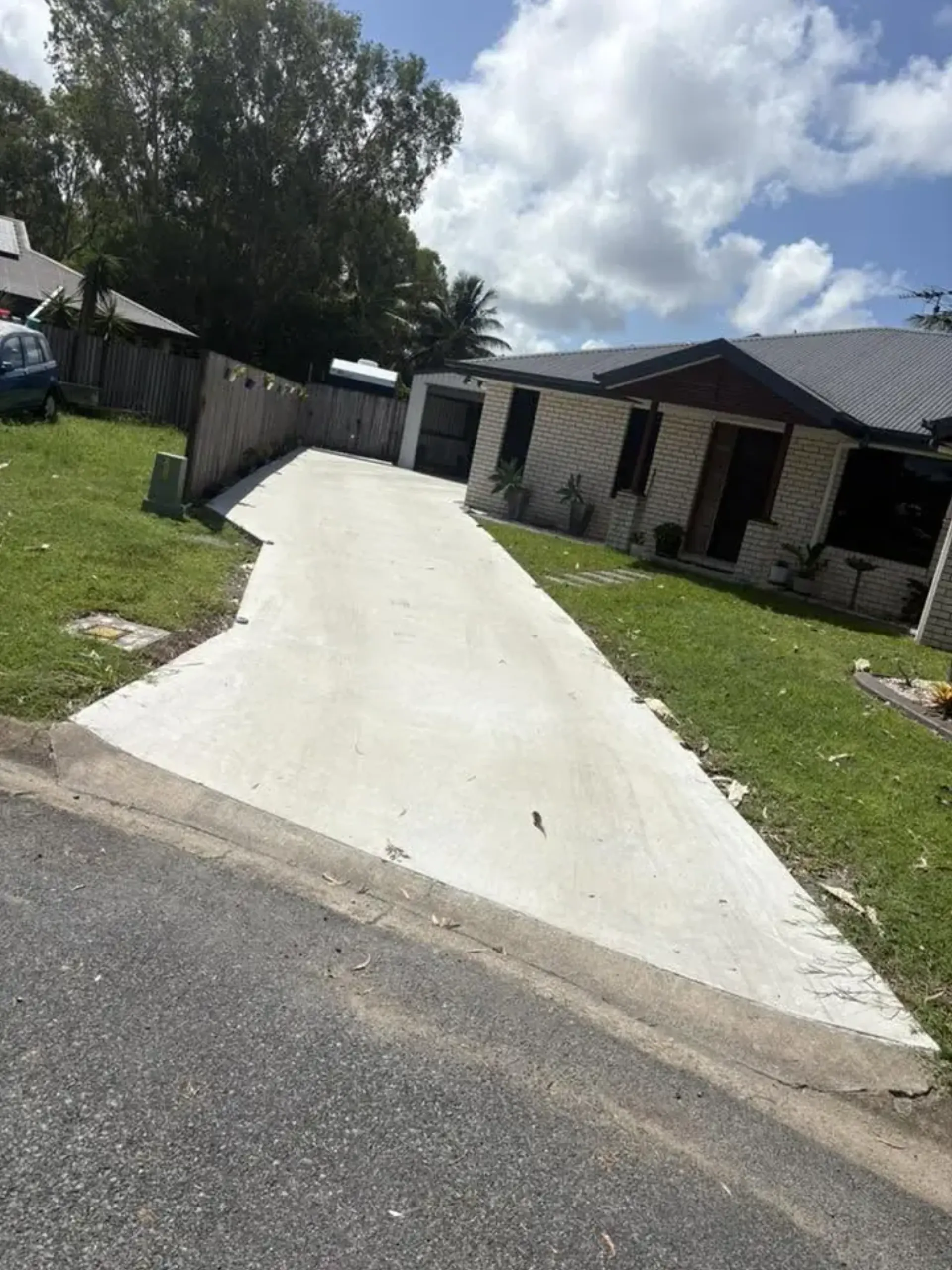 Residential driveway & shed slab concreting project by Great Australian Concrete