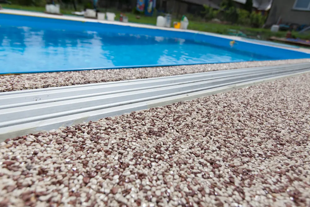 Exposed Aggregate pool surrounds concreting project by Great Australian Concrete