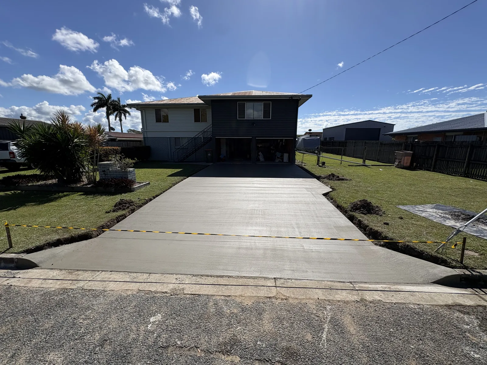 Residential driveway concreting project by Great Australian Concrete