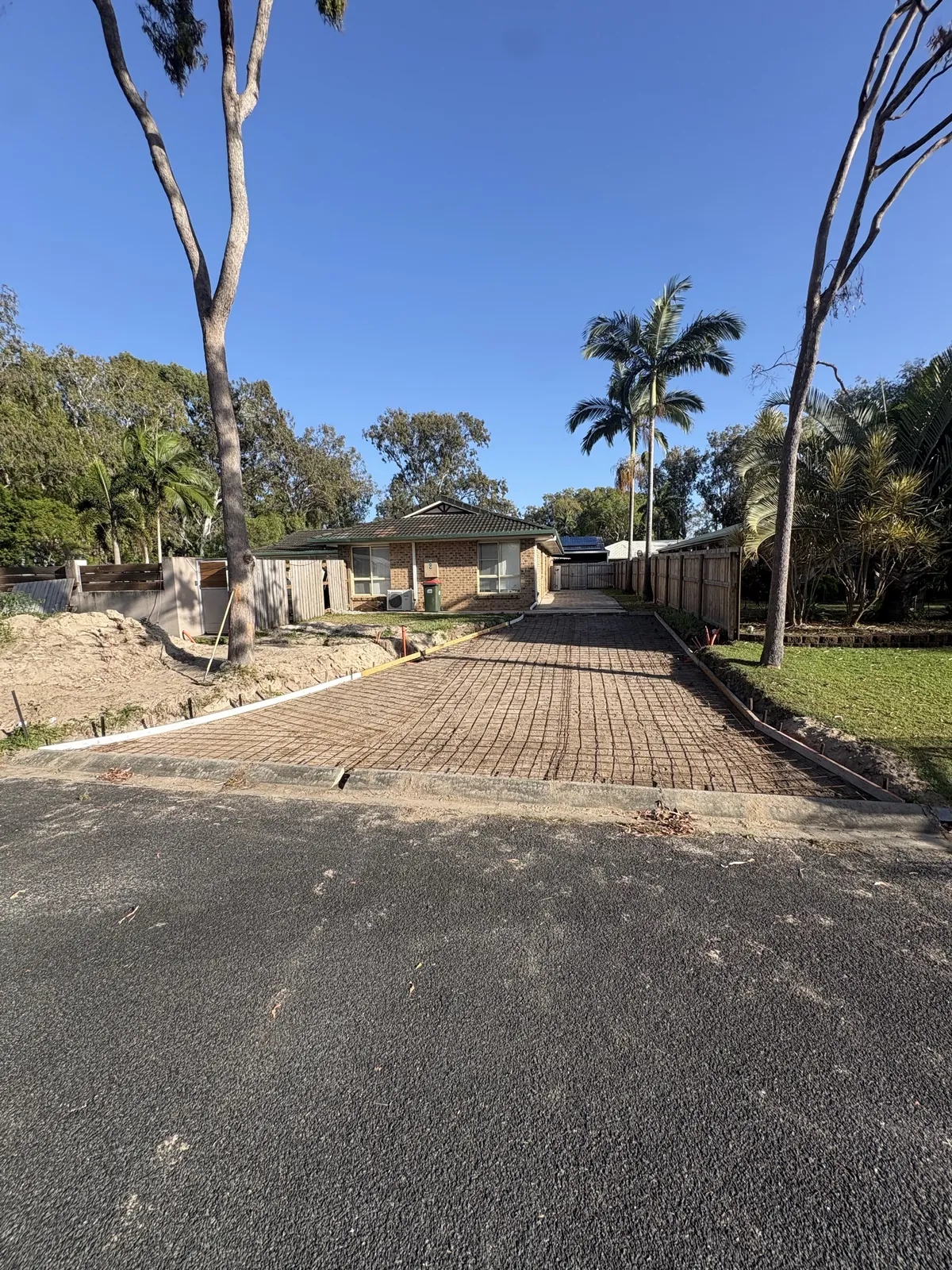 Concrete driveway preparation in Mackay