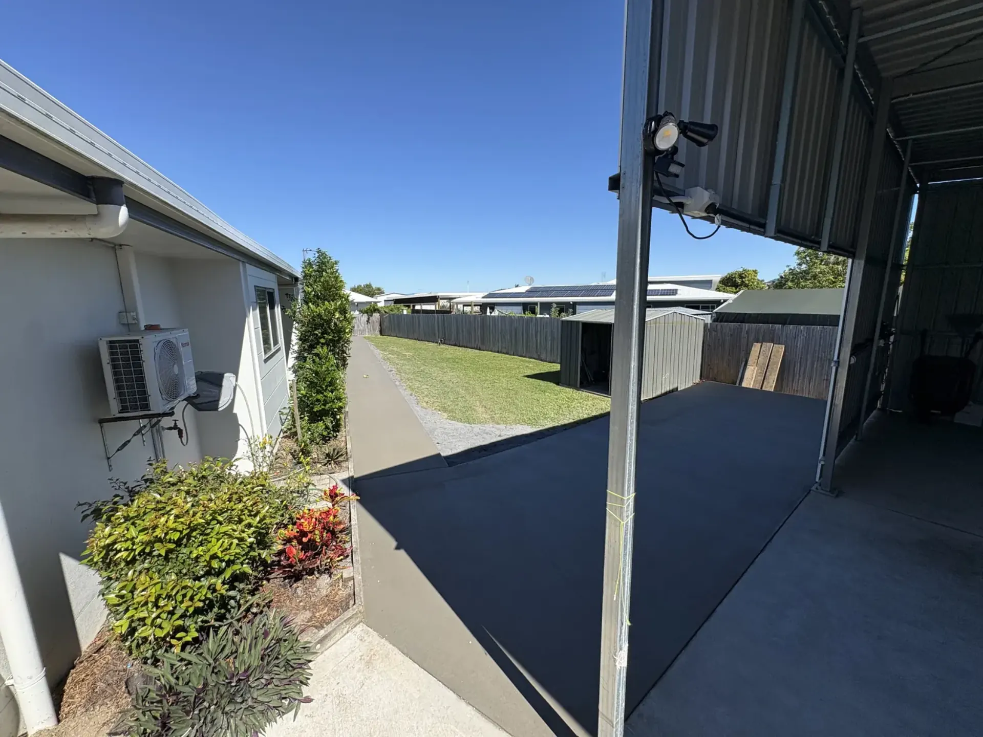 Residential backyard slab concreting project by Great Australian Concrete