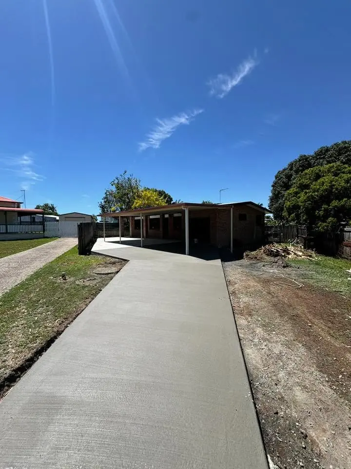 Residential driveway & carport concreting project by Great Australian Concrete