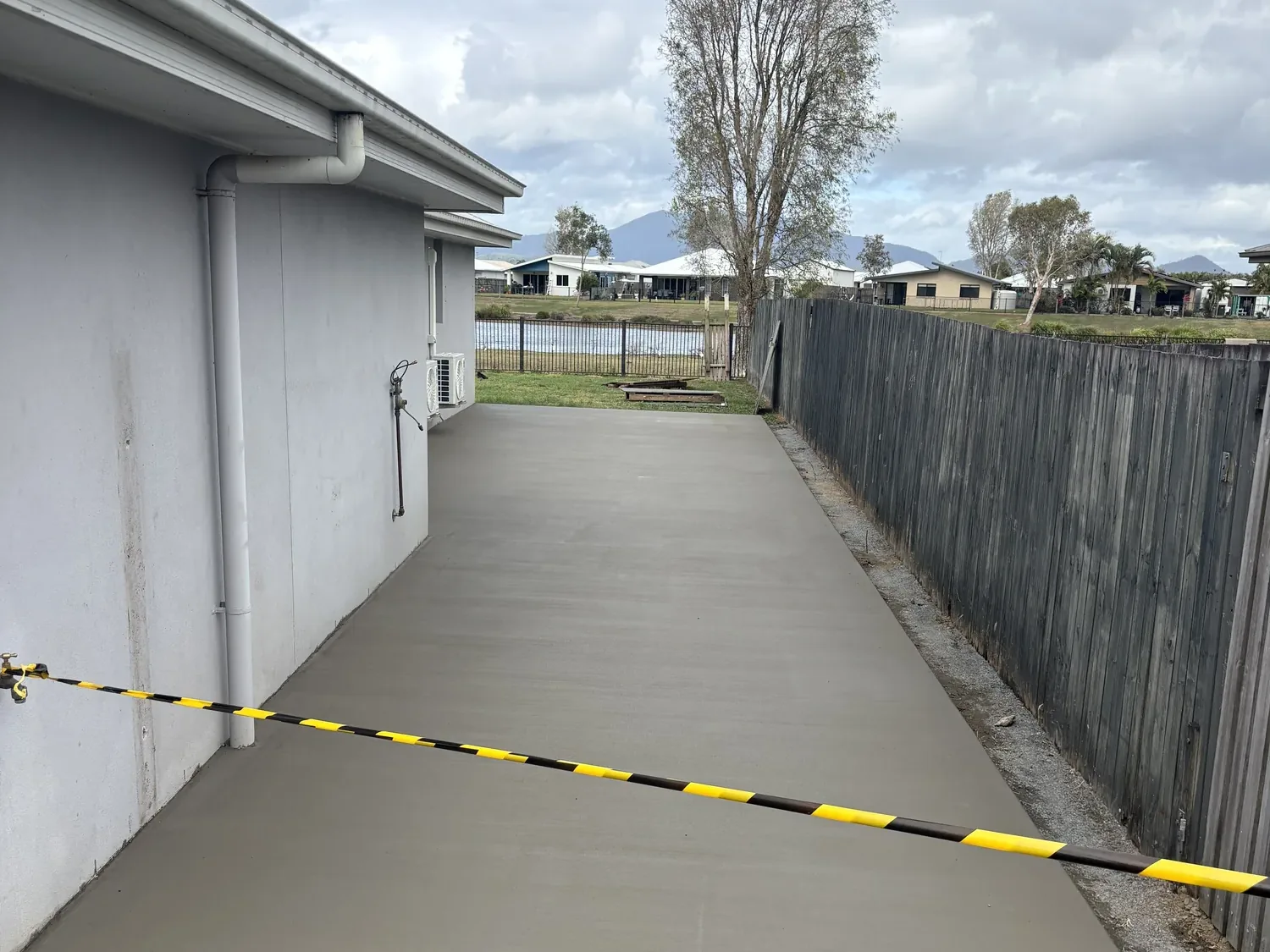 Residential side path concreting project by Great Australian Concrete