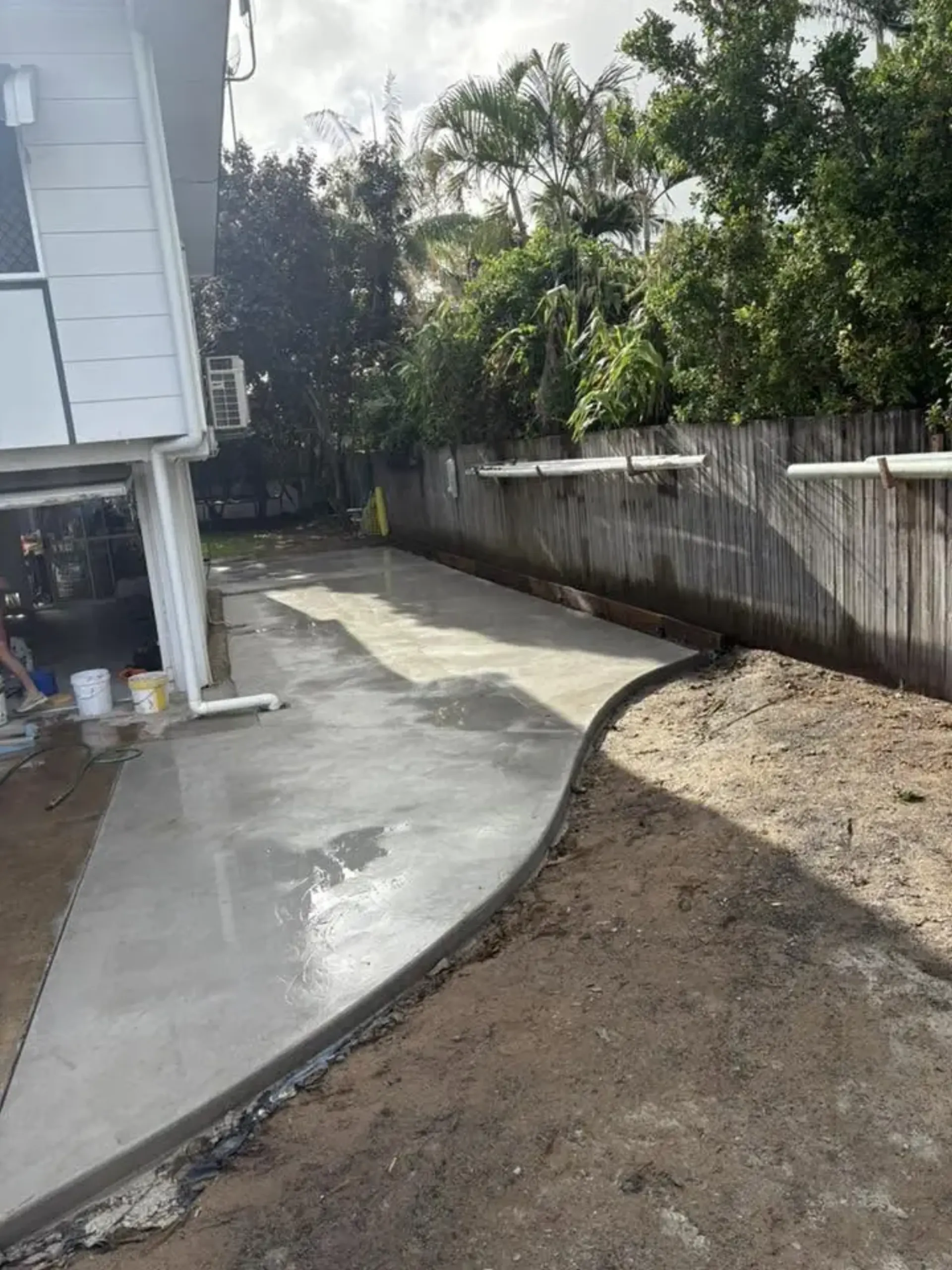 Residential driveway concreting project by Great Australian Concrete