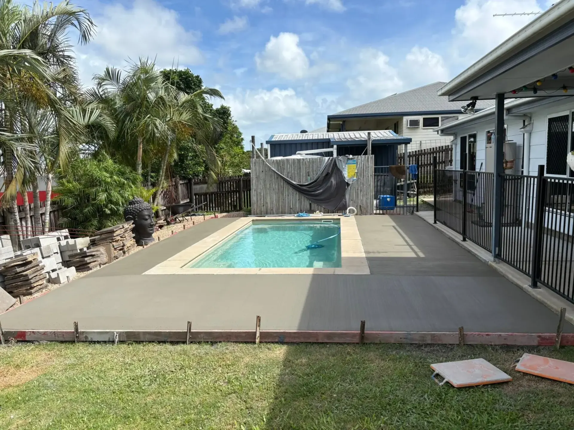 Residential pool surrounds concreting project by Great Australian Concrete