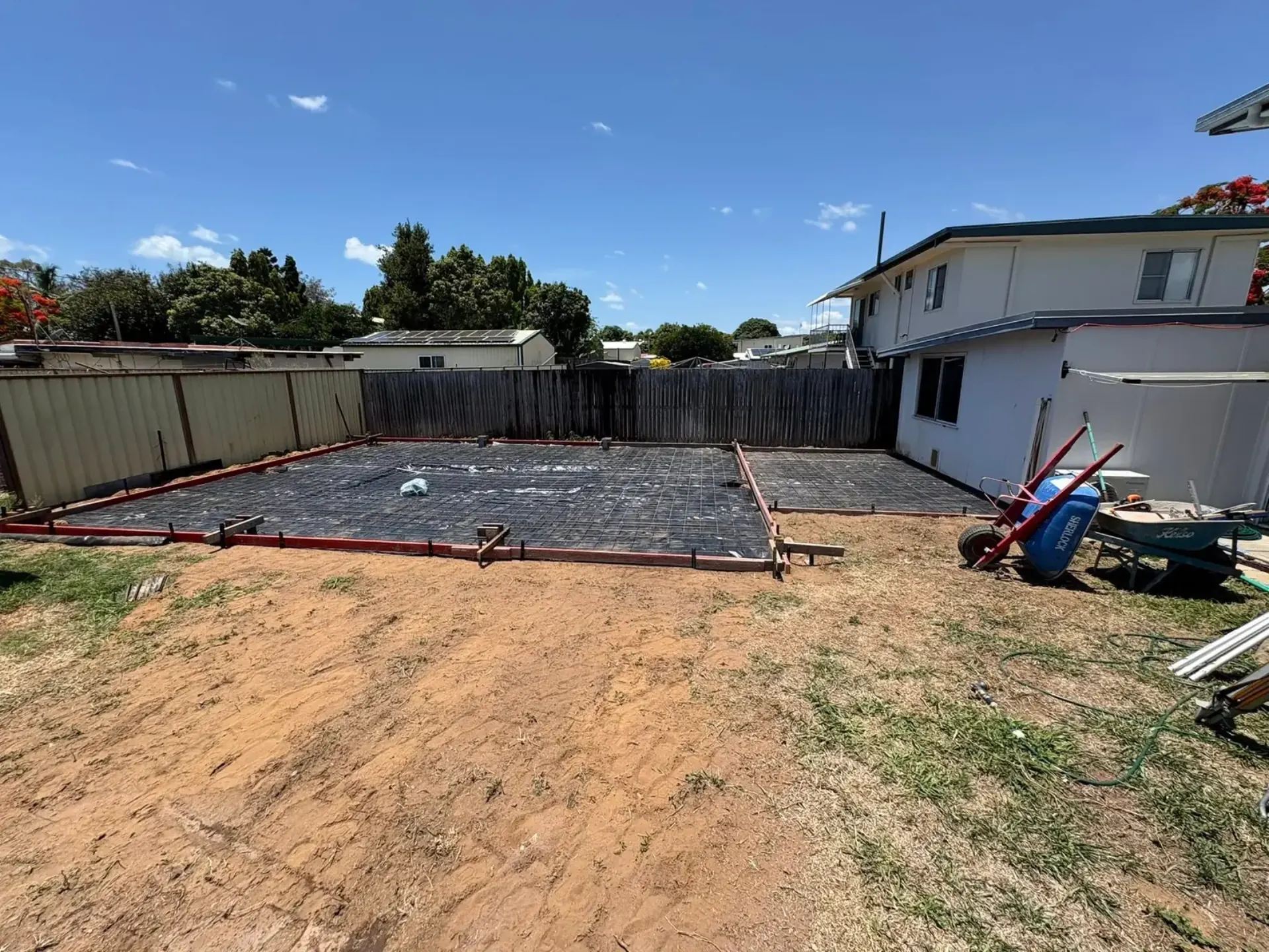 Residential slab preparation concreting project by Great Australian Concrete