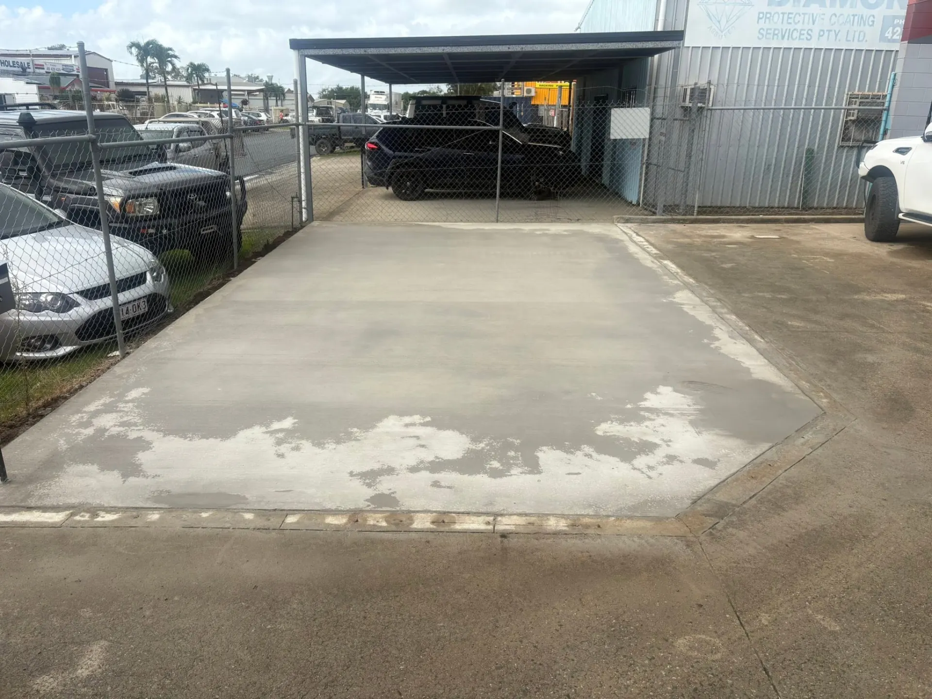 Commercial concrete slab pour in Mackay