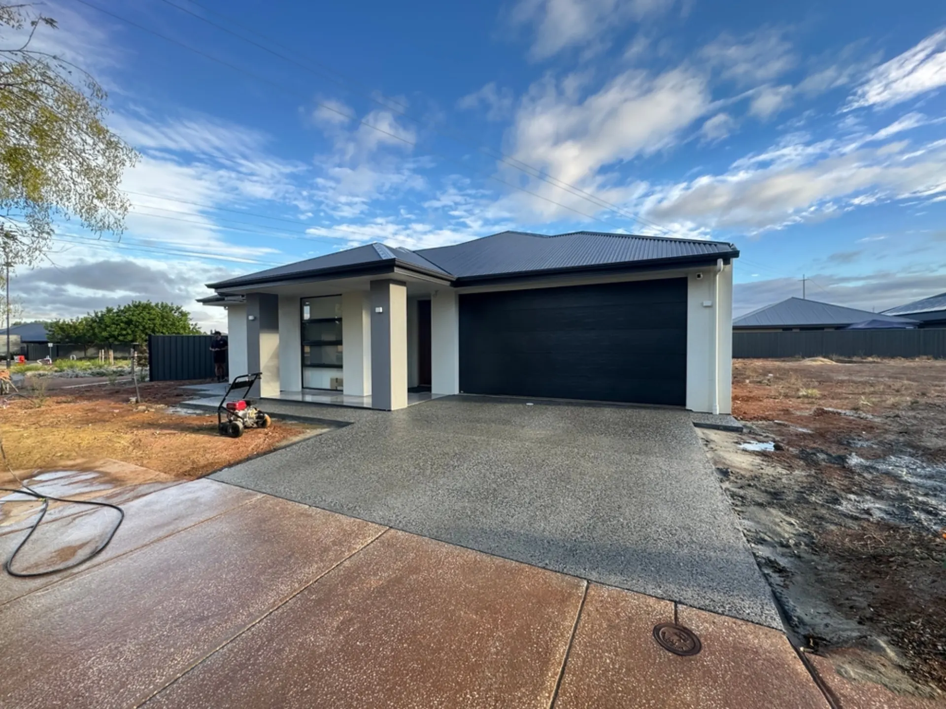 Exposed aggregate driveway finish in Mackay